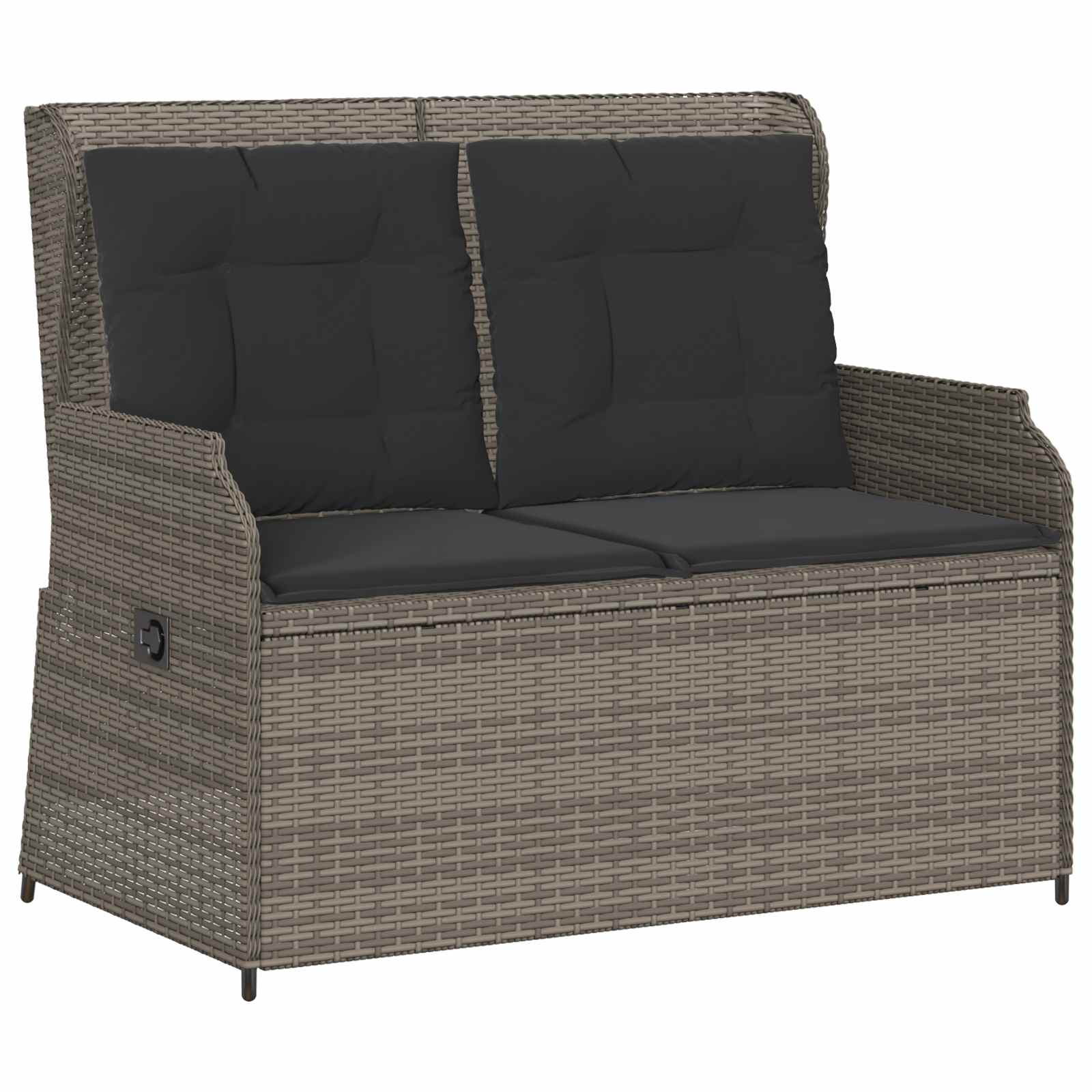 Tuinbank Grijs poly rattan