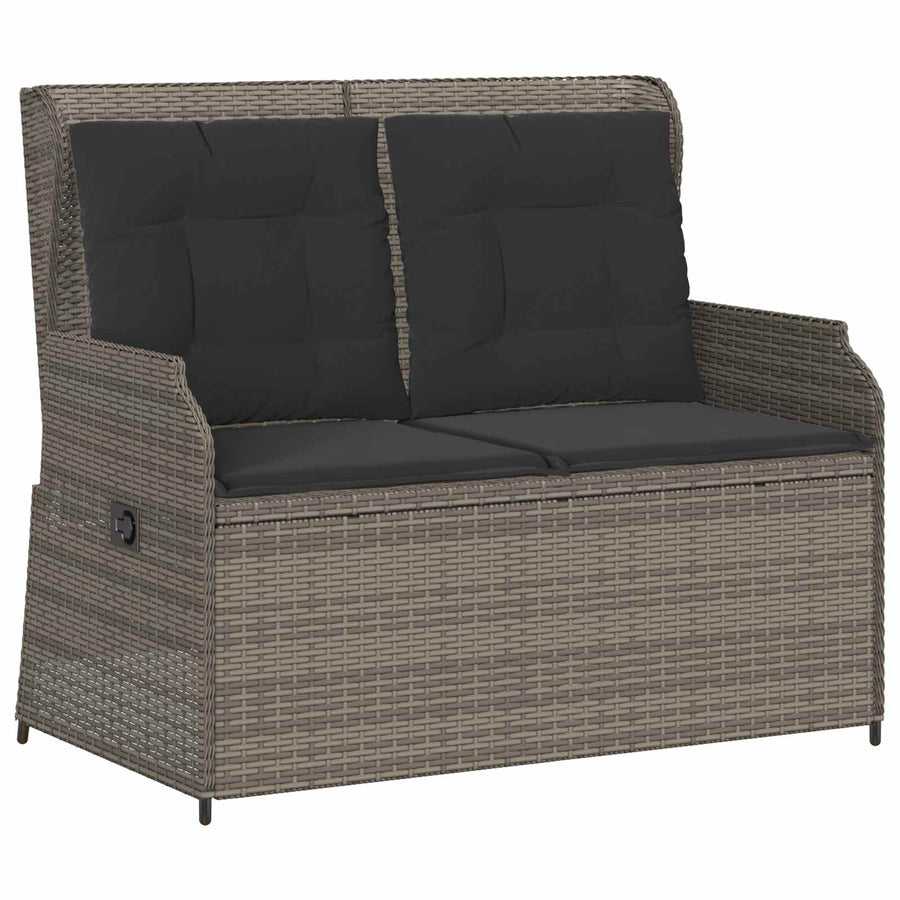Tuinbank Grijs poly rattan