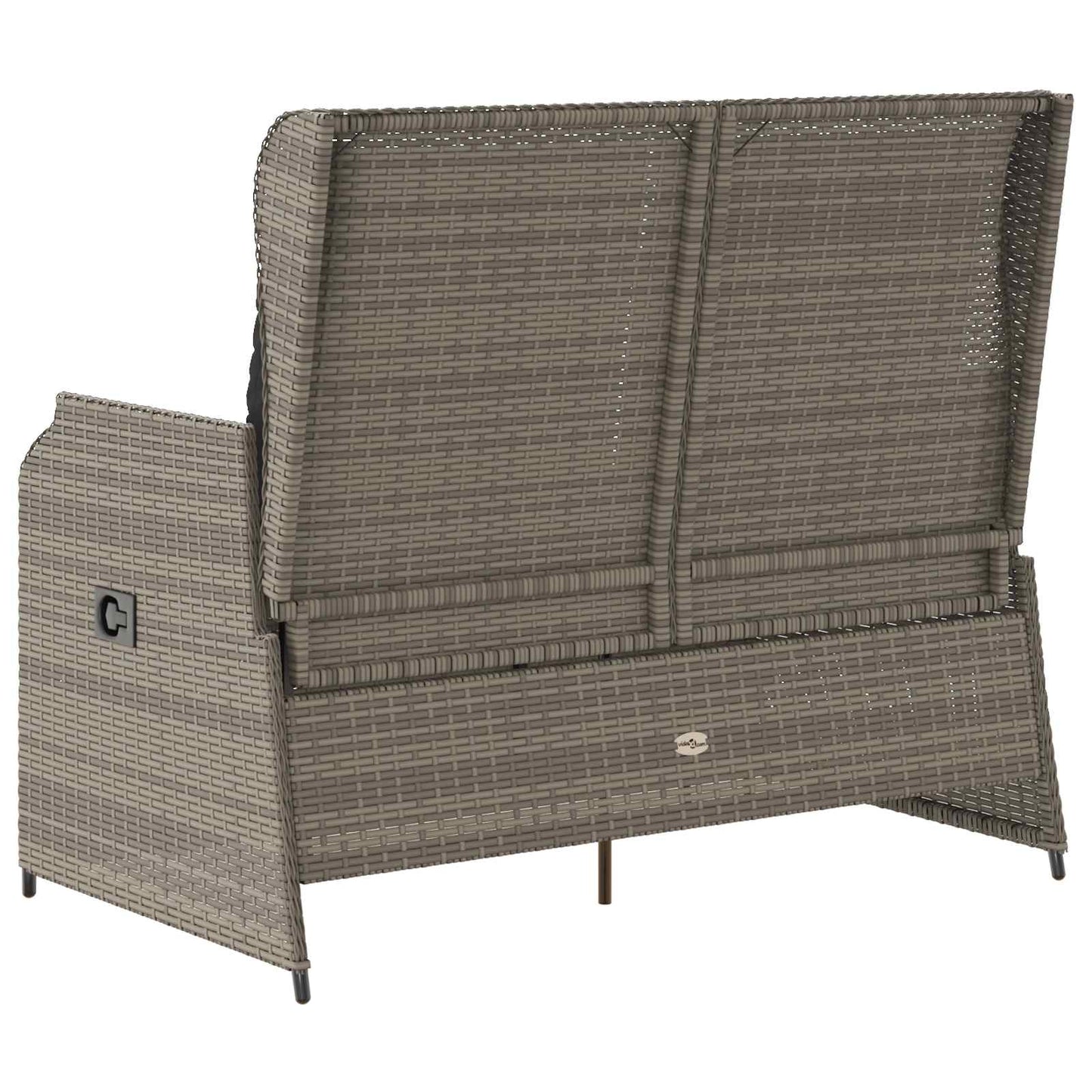 Tuinbank Grijs poly rattan