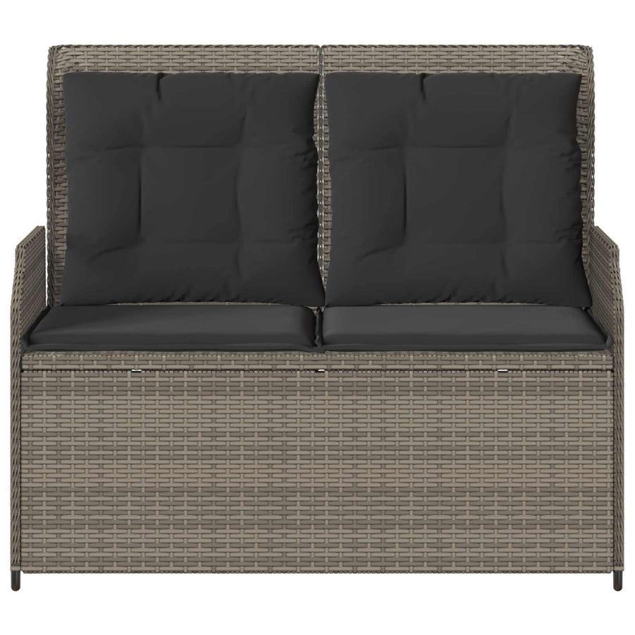 Tuinbank Grijs poly rattan