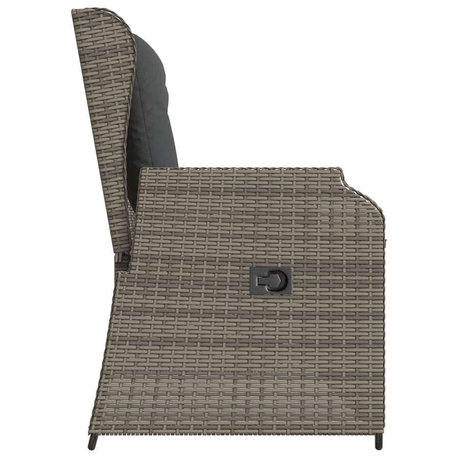 Tuinbank Grijs poly rattan