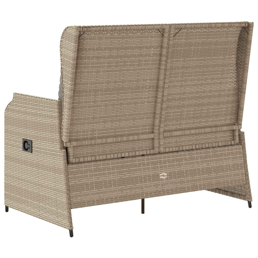 Tuinbank Beige poly rattan