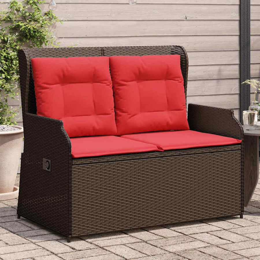 Tuinbank Bruin poly rattan