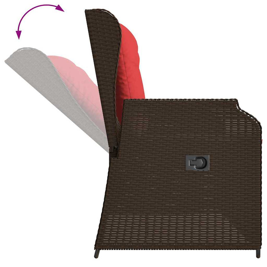 Tuinbank Bruin poly rattan