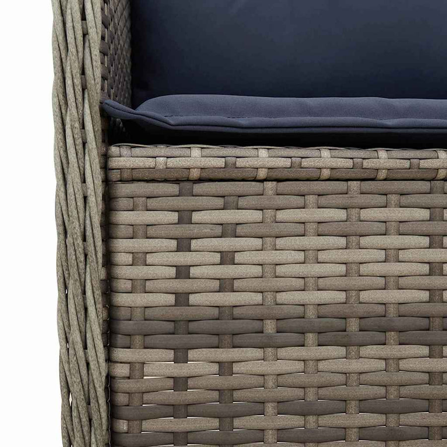 Tuinbank Grijs poly rattan