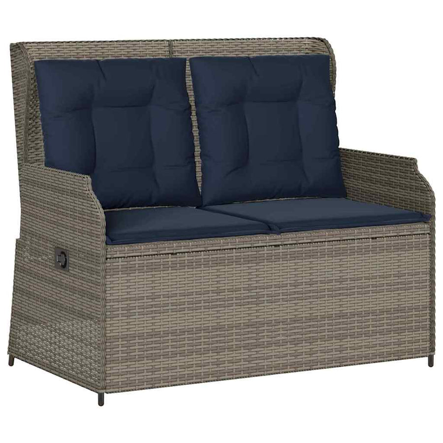 Tuinbank Grijs poly rattan