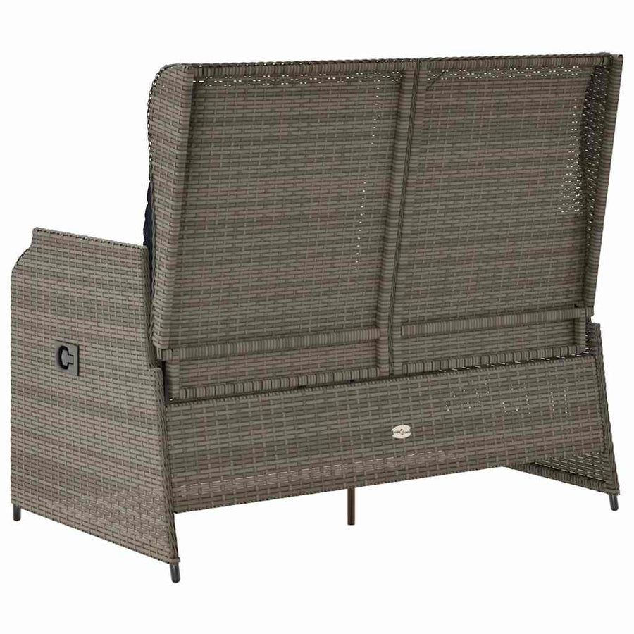Tuinbank Grijs poly rattan