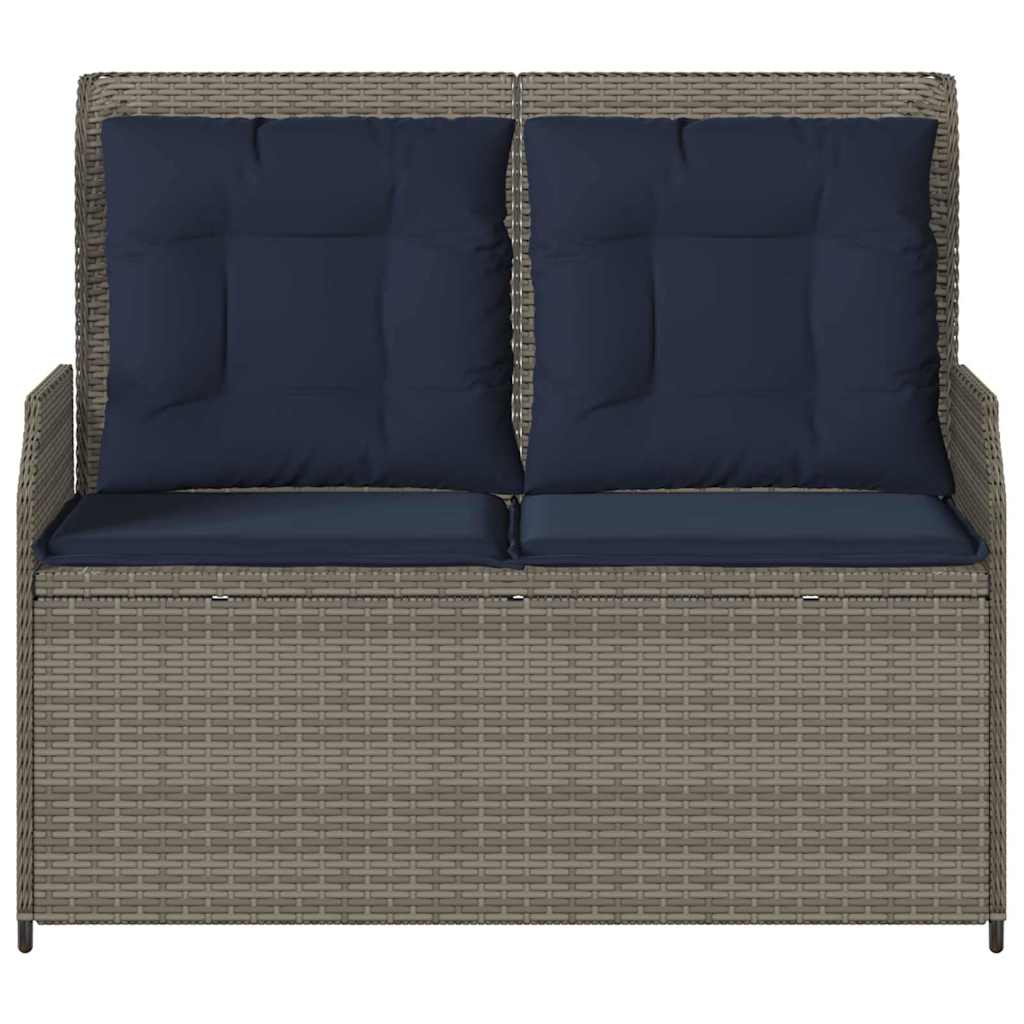 Tuinbank Grijs poly rattan