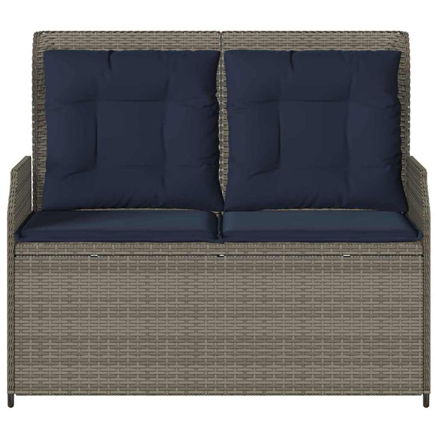 Tuinbank Grijs poly rattan