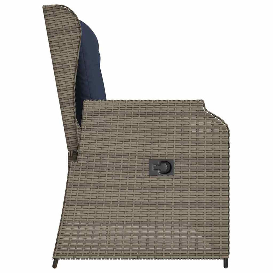 Tuinbank Grijs poly rattan