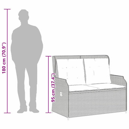 Tuinbank Grijs poly rattan