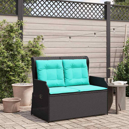 Tuinbank Zwart poly rattan