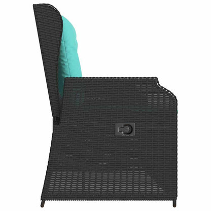 Tuinbank Zwart poly rattan
