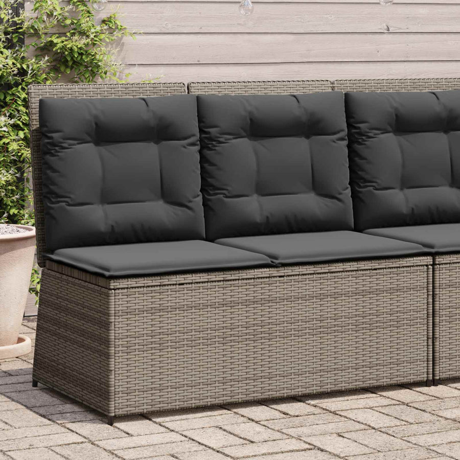 Tuinbank Grijs poly rattan
