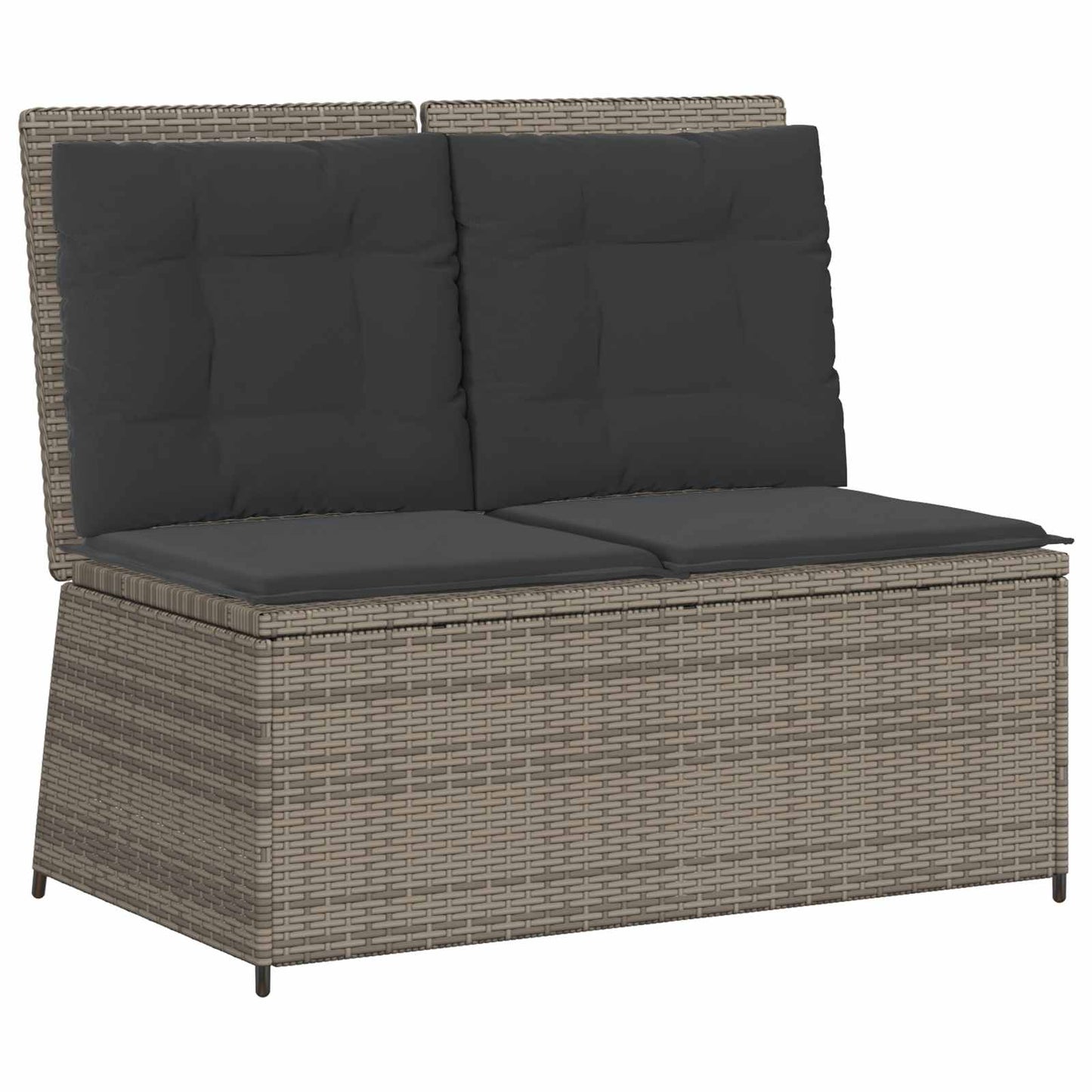 Tuinbank Grijs poly rattan