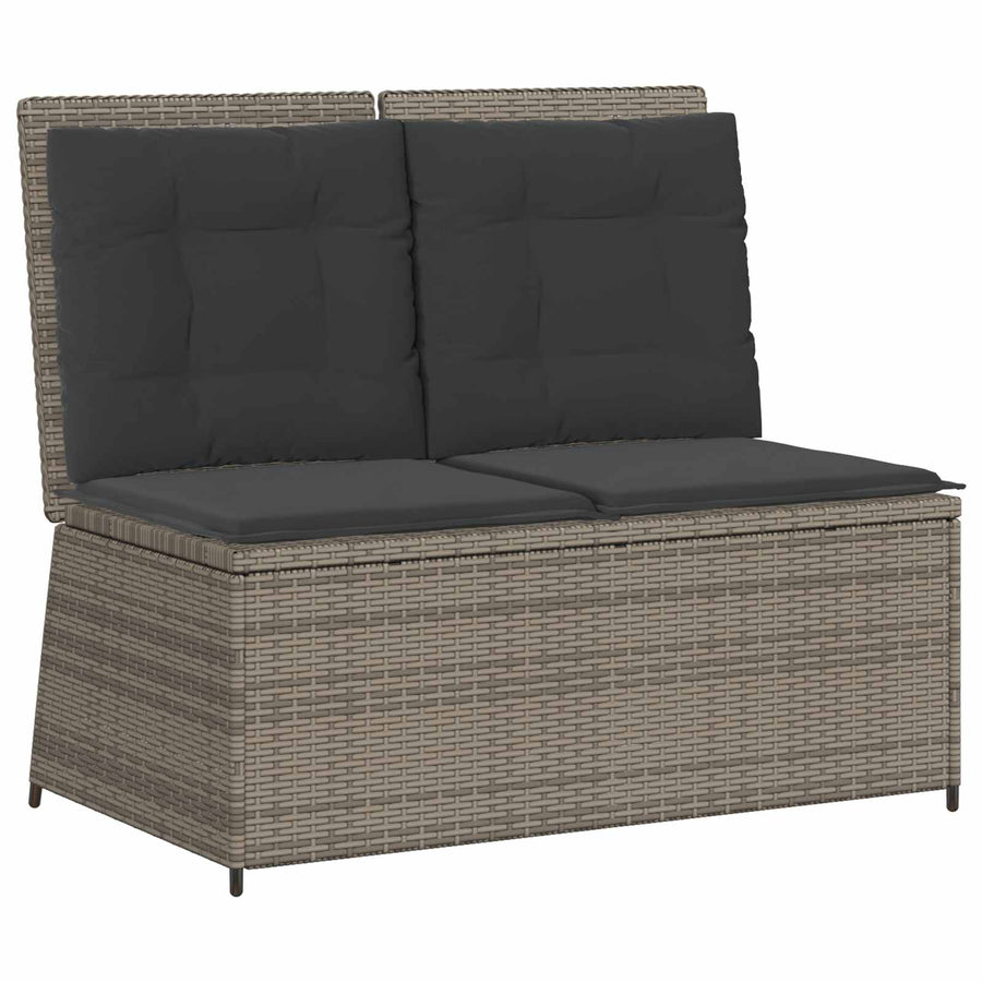 Tuinbank Grijs poly rattan