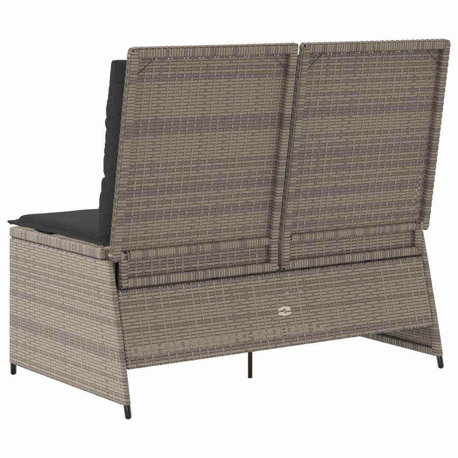 Tuinbank Grijs poly rattan