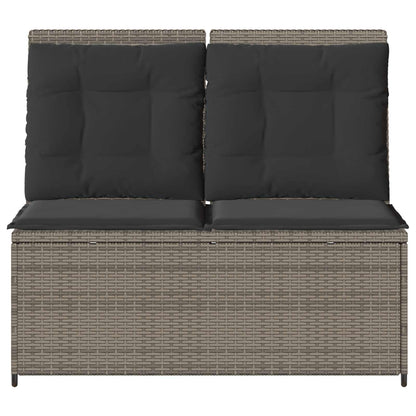 Tuinbank Grijs poly rattan