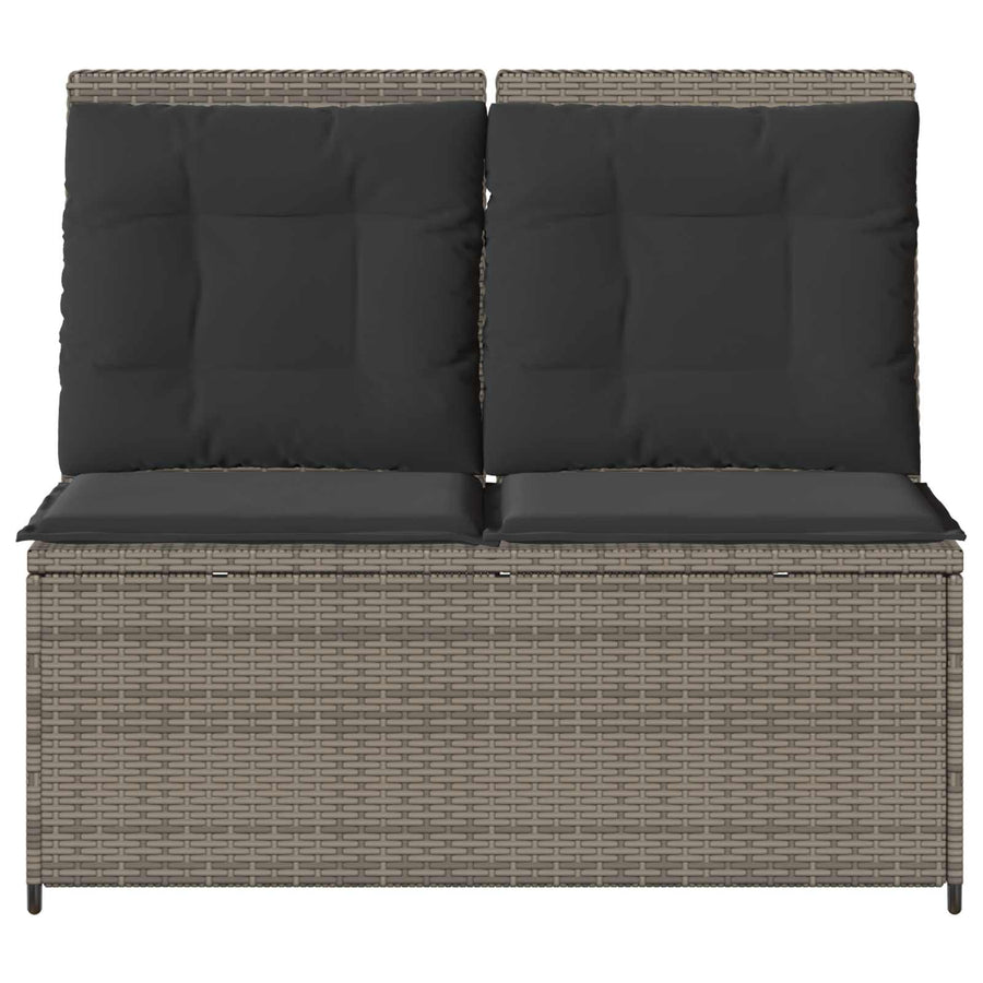 Tuinbank Grijs poly rattan