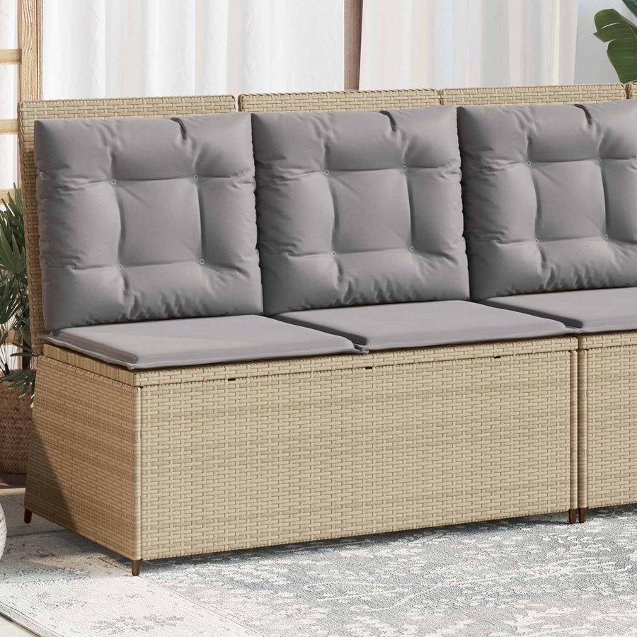Tuinbank Beige poly rattan