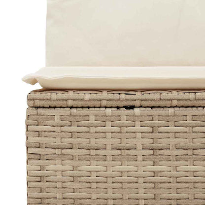 Tuinbank met kussen Beige Poly riet