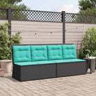 Tuinbank poly rattan 110x67x95 cm zwart