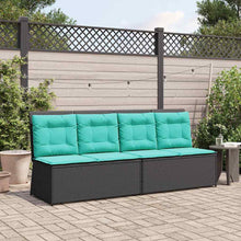 Tuinbank Zwart poly rattan