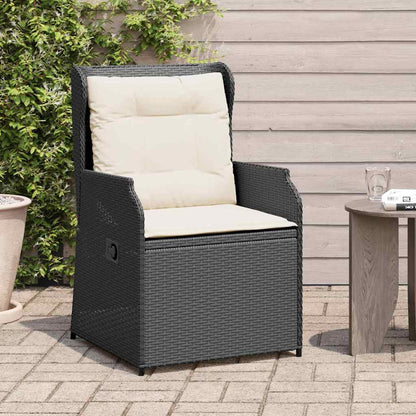 Tuinbank 2 pcs Zwart poly rattan