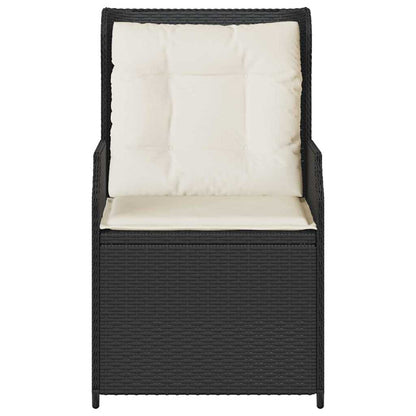 Tuinbank 2 pcs Zwart poly rattan