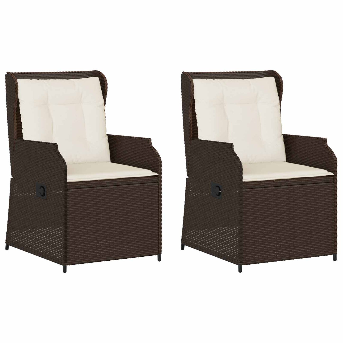 Tuinbank 2 pcs Bruin poly rattan