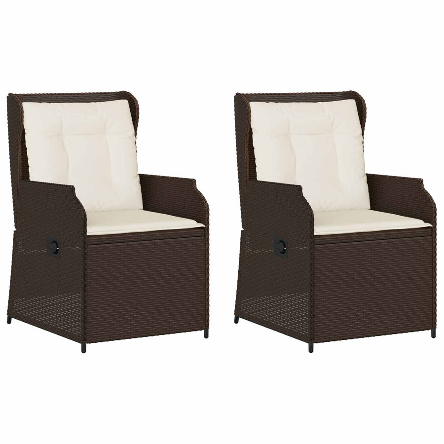 Tuinbank 2 pcs Bruin poly rattan