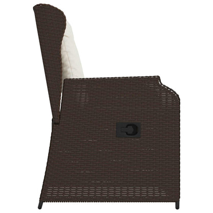 Tuinbank 2 pcs Bruin poly rattan