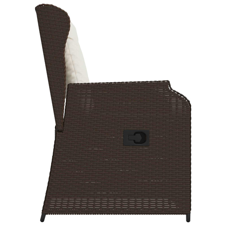 Tuinbank 2 pcs Bruin poly rattan