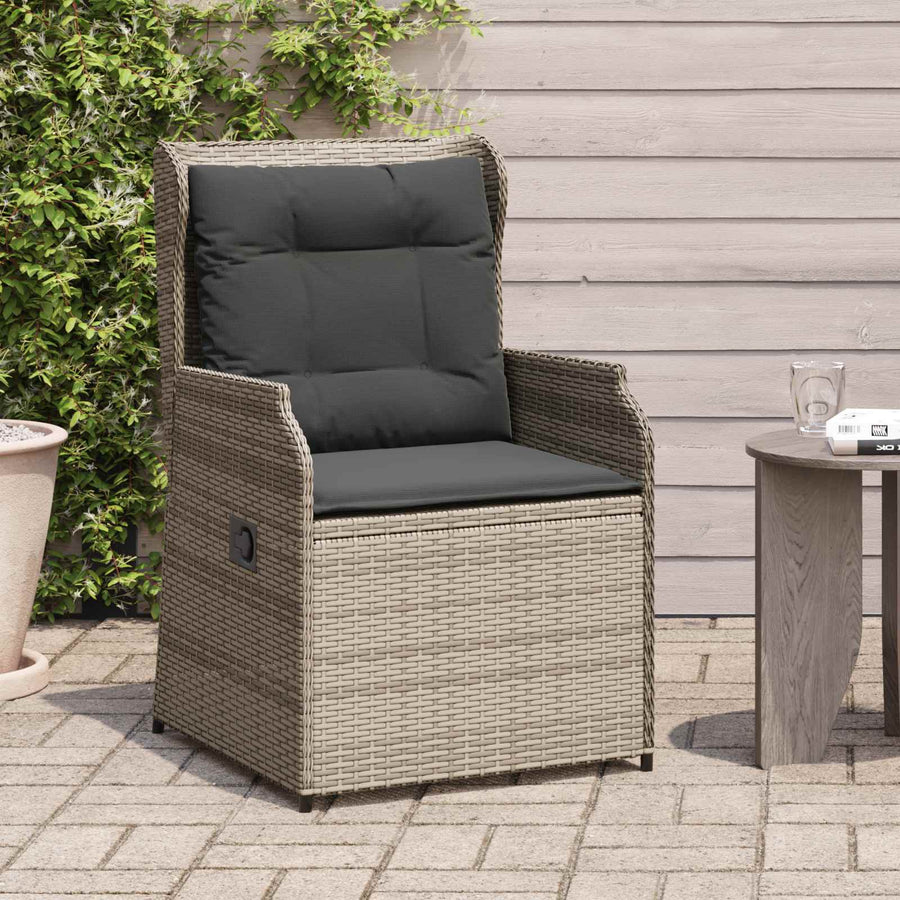 Tuinbank 2 pcs Grijs poly rattan