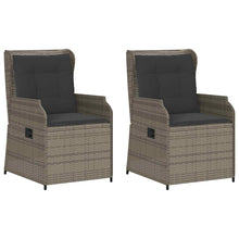 Tuinbank 2 pcs Grijs poly rattan