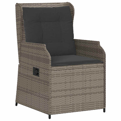 Tuinbank 2 pcs Grijs poly rattan