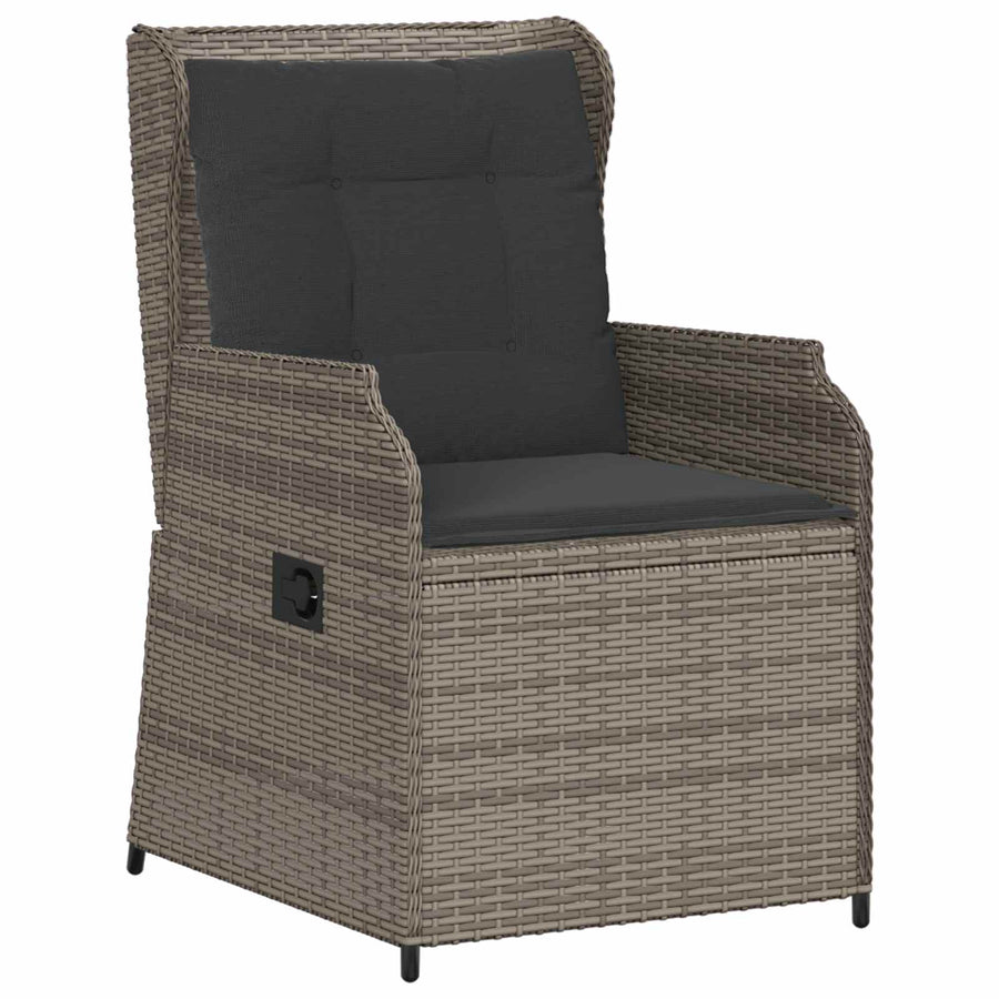 Tuinbank 2 pcs Grijs poly rattan