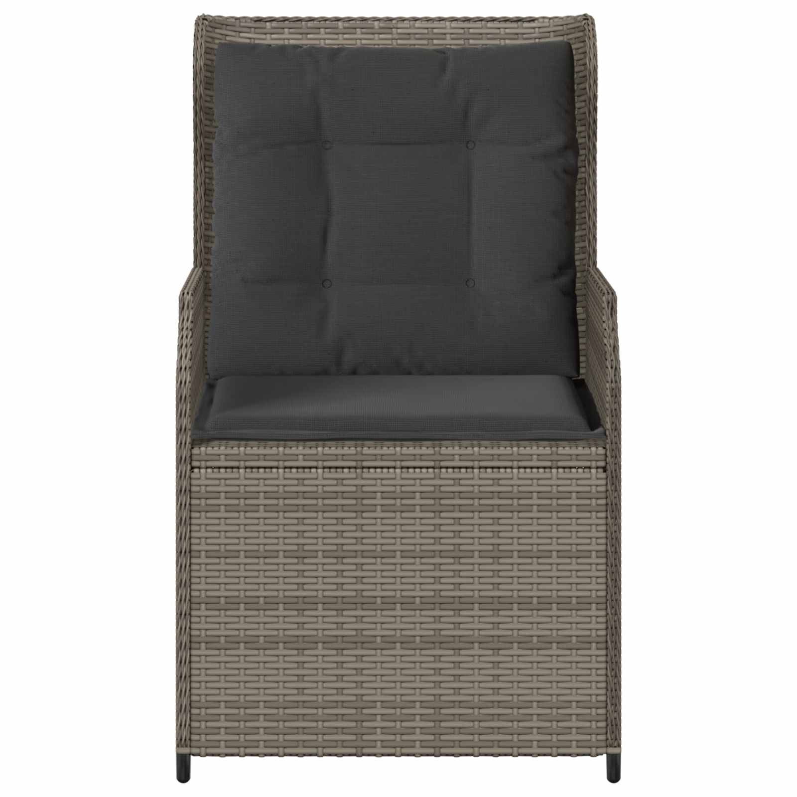 Tuinbank 2 pcs Grijs poly rattan
