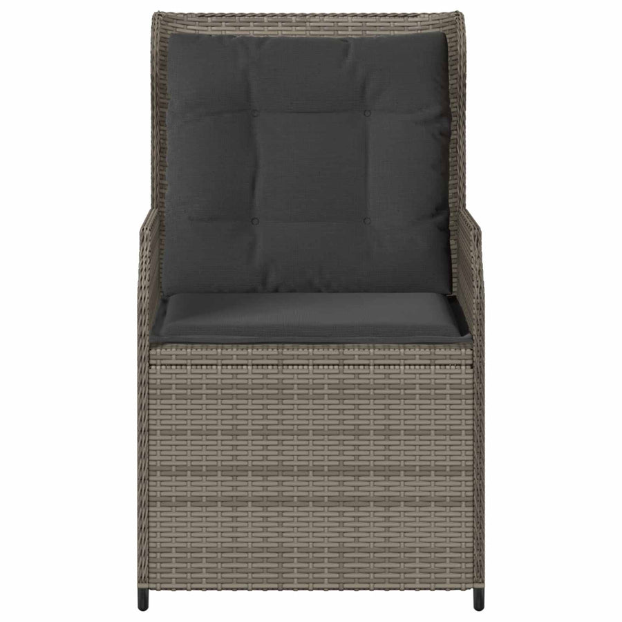 Tuinbank 2 pcs Grijs poly rattan