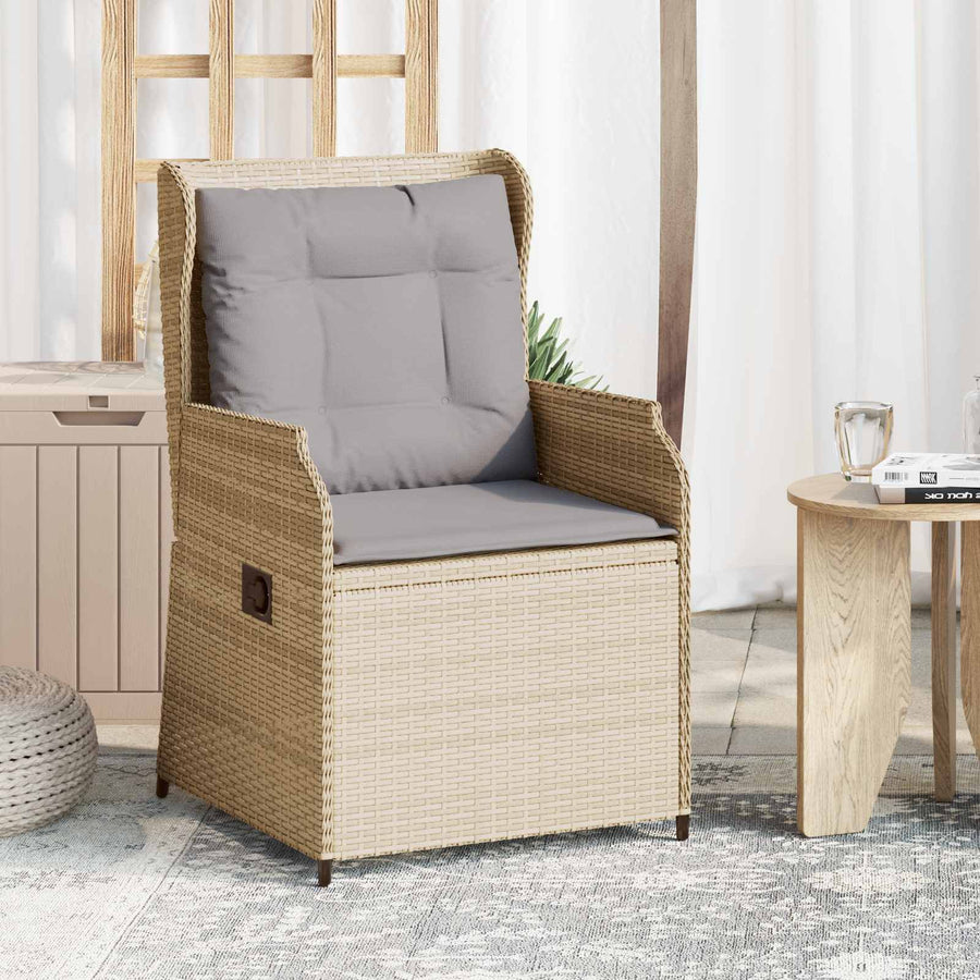 Tuinbank 2 pcs Beige poly rattan