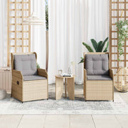 Tuinbank poly rattan beige 2-zits