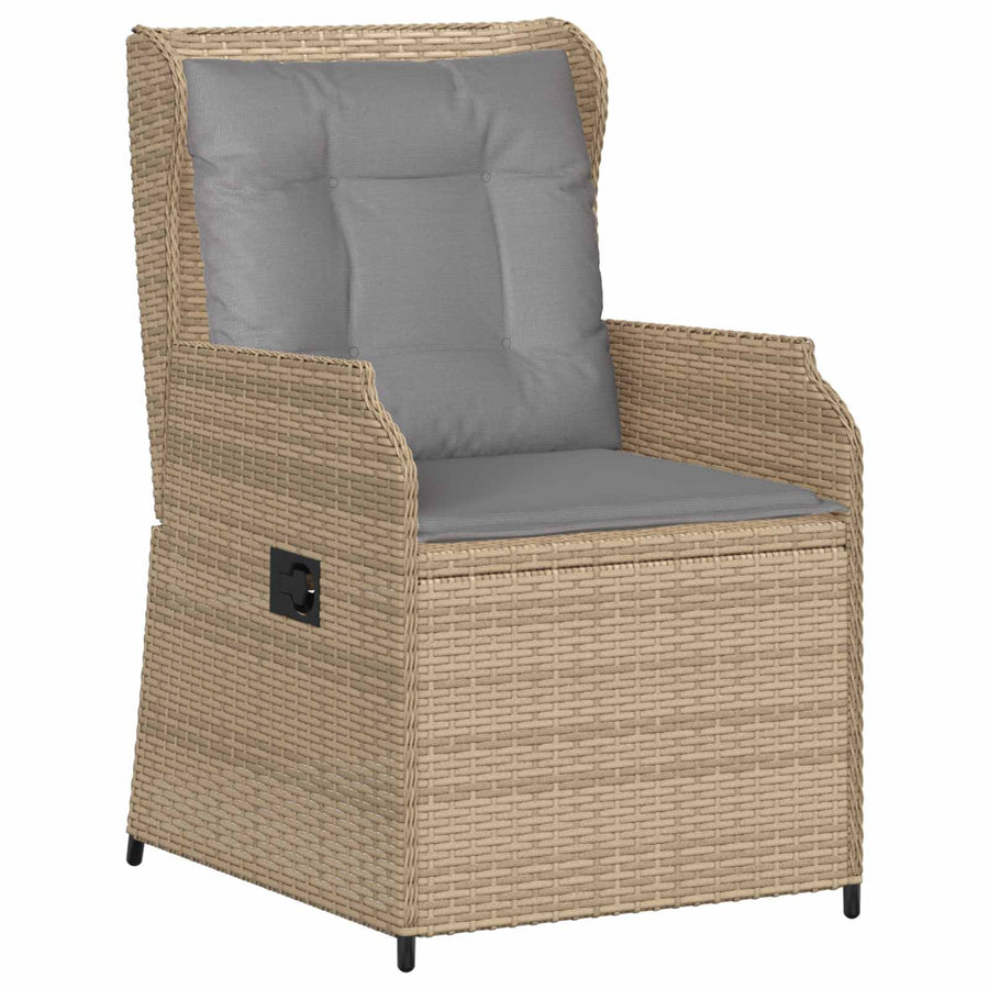 Tuinbank 2 pcs Beige poly rattan