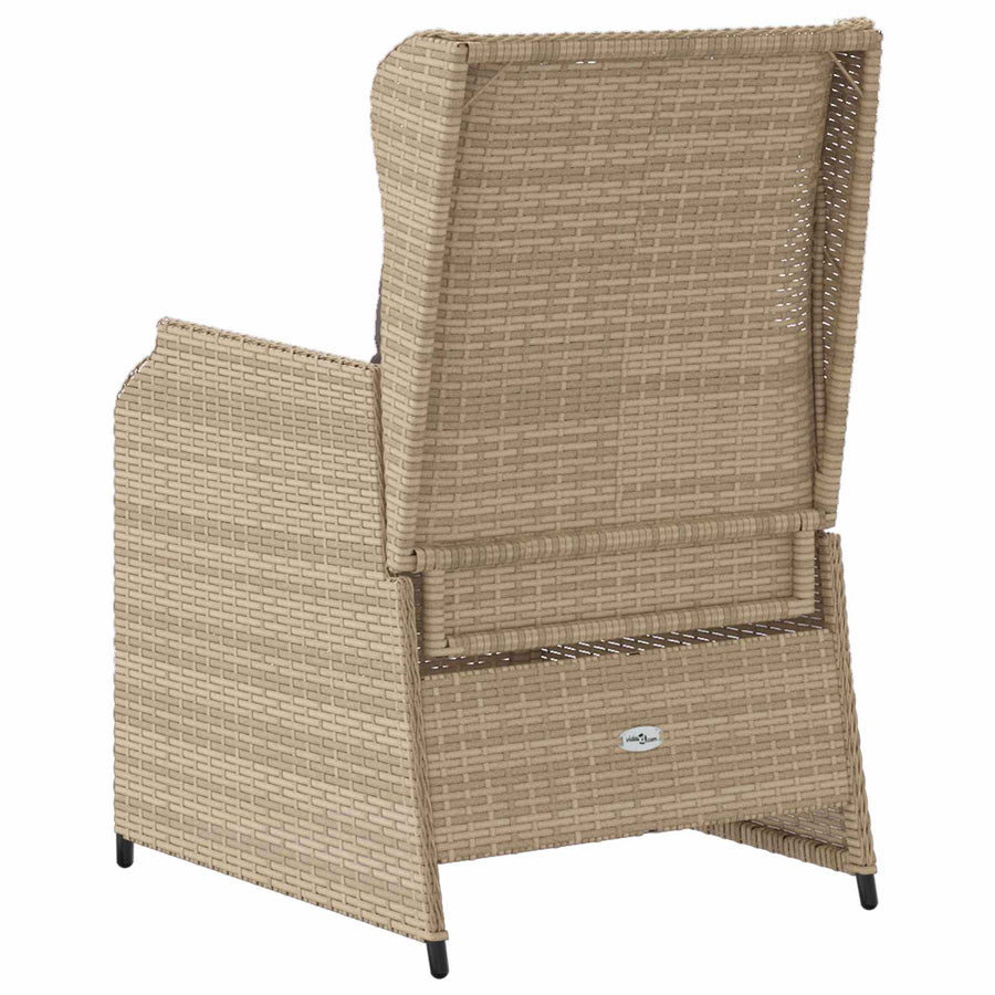 Tuinbank 2 pcs Beige poly rattan