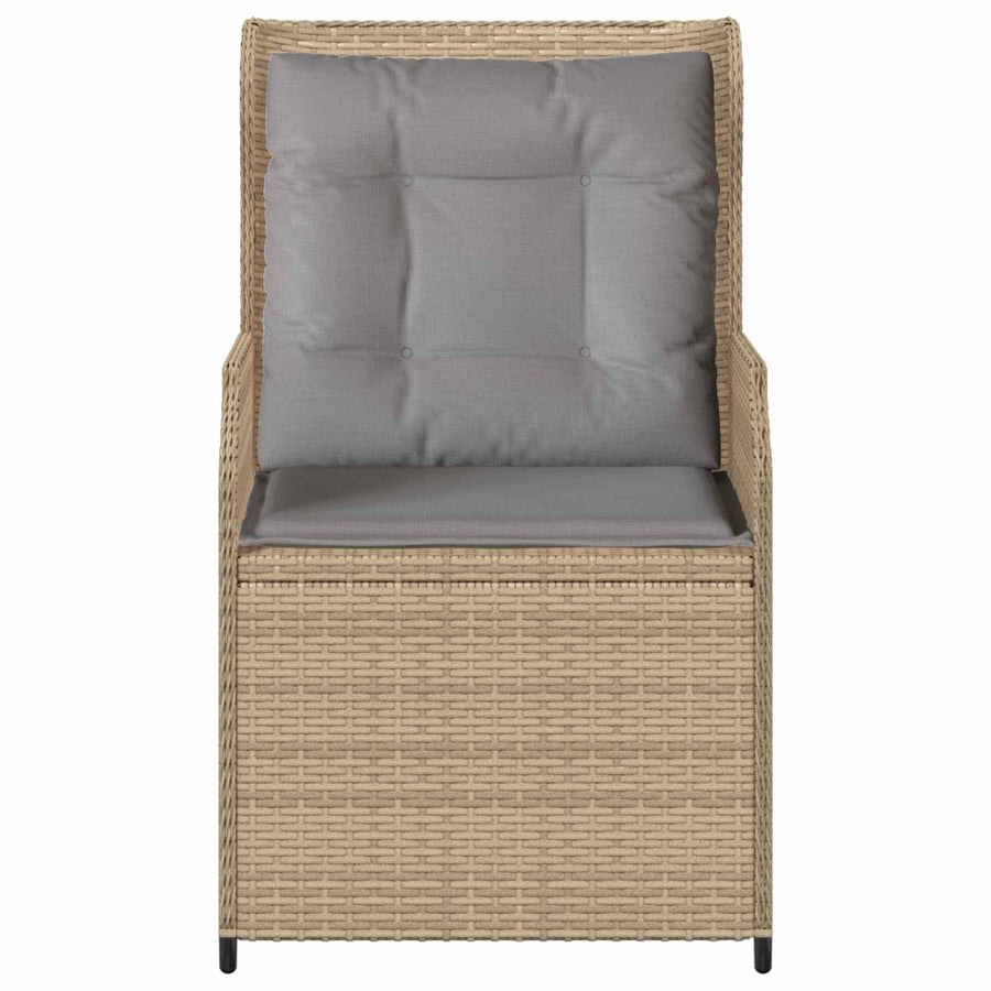 Tuinbank 2 pcs Beige poly rattan