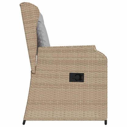 Tuinbank 2 pcs Beige poly rattan