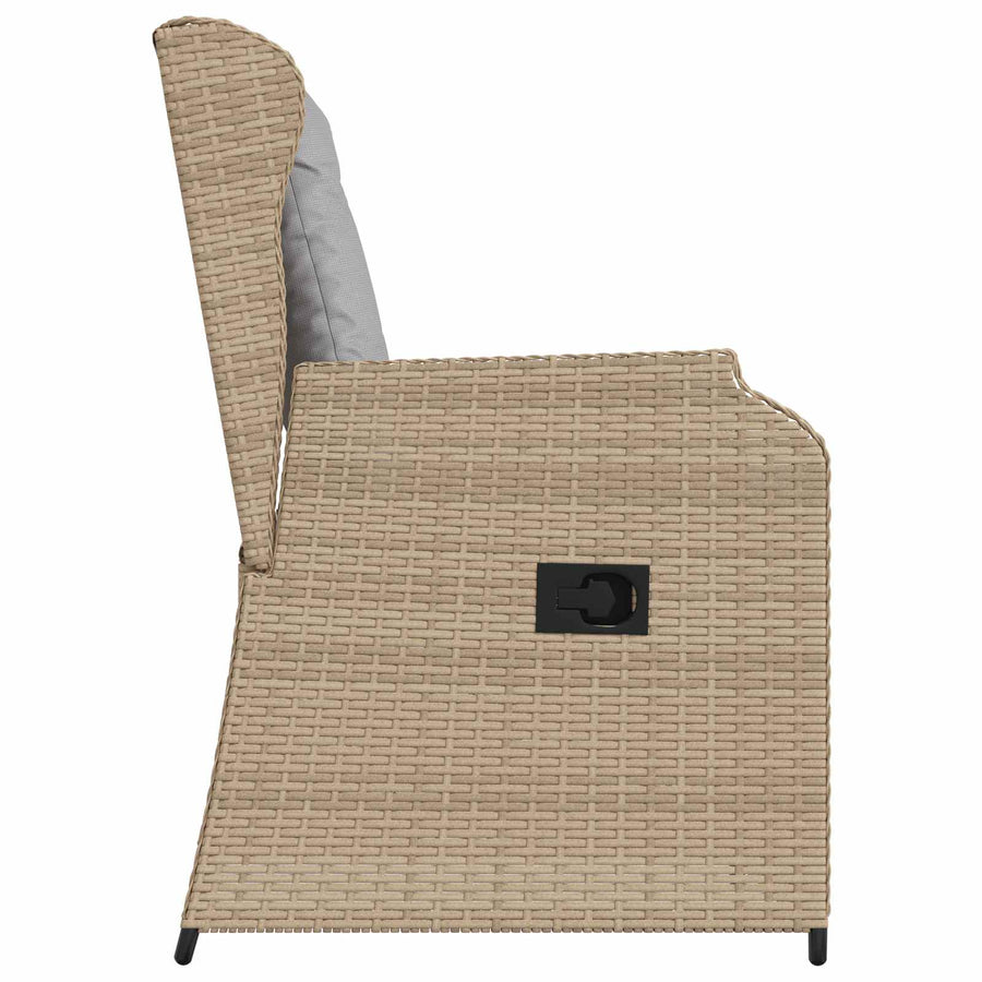 Tuinbank 2 pcs Beige poly rattan