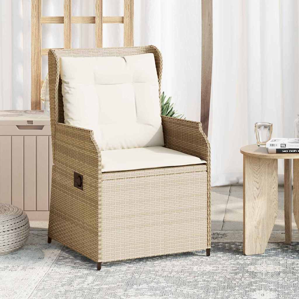 Tuinbank 2 pcs Beige poly rattan