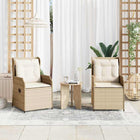 Tuinbank 2 pcs Beige poly rattan