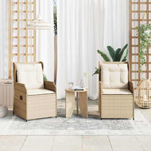 Tuinbank 2 pcs Beige poly rattan