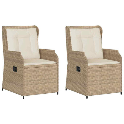 Tuinbank 2 pcs Beige poly rattan